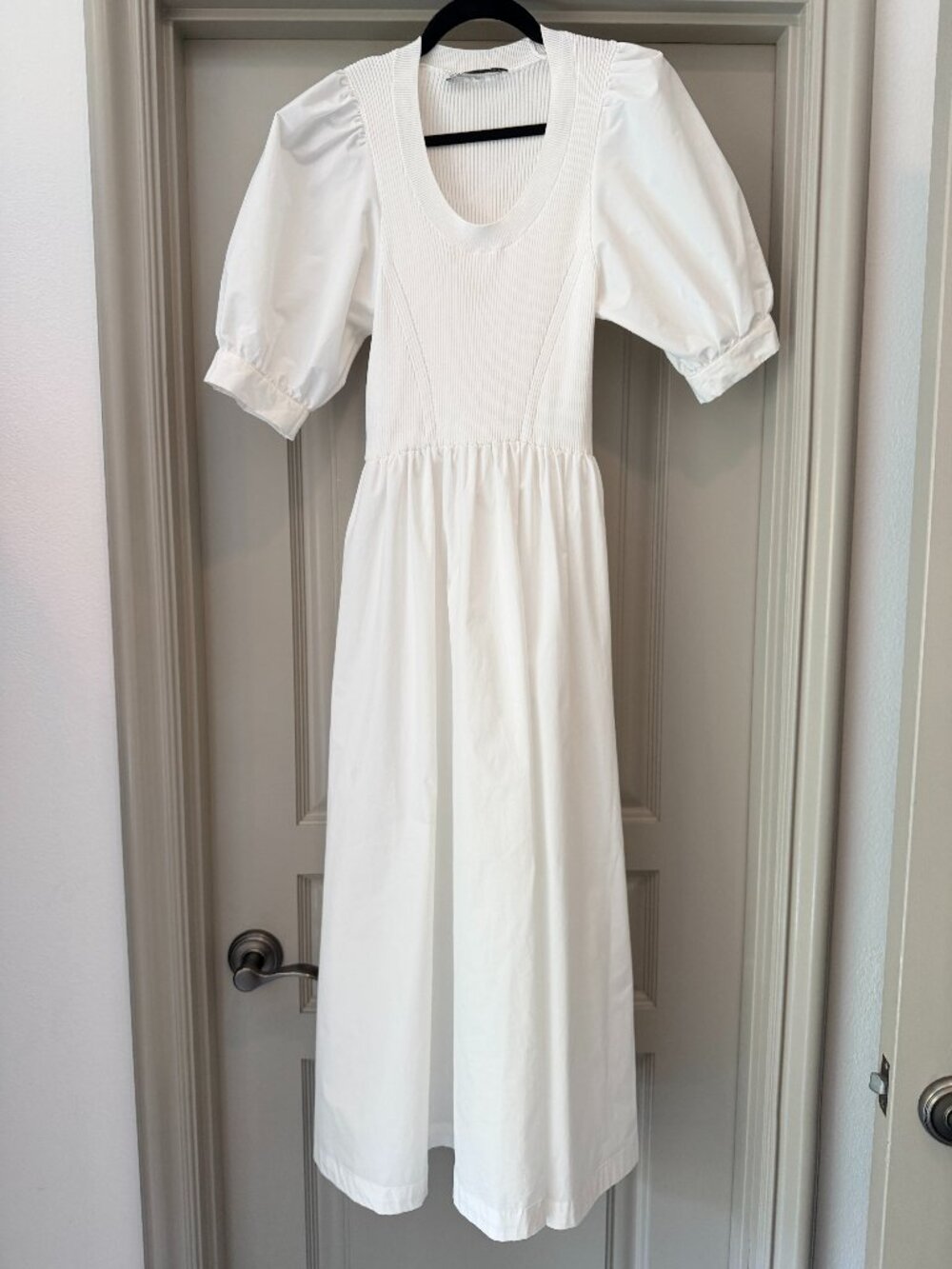 Zara White Cotton/Blend Maxi Dress- Size M